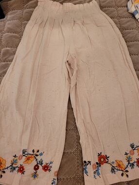 J.O.A. Embroidered Pants